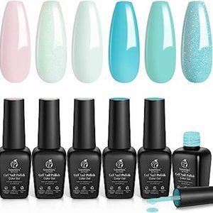 Beetles Zodiac Collection Gel Nail Polish Kit, Pisces Mermaid Tears 6 X 7.5ml